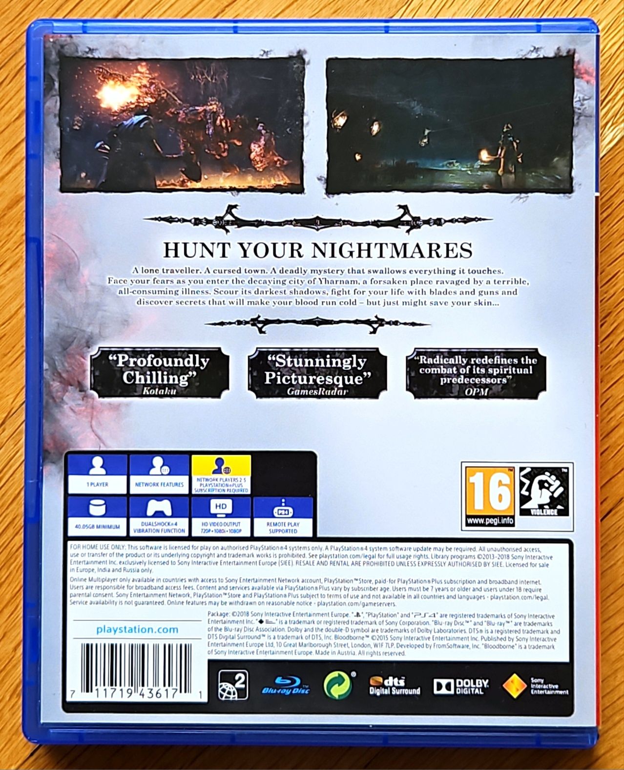 Перфектен диск с игра Bloodborne PS4 Playstation 4 Плейстейшън 5 PS5
