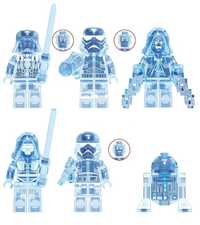 Set 6 Minifigurine tip Lego Star Wars cu Holograme: Vader, Palpatine