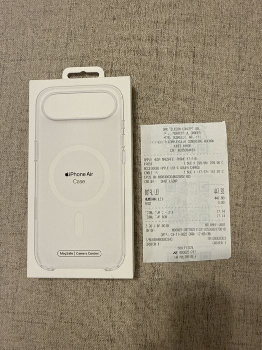 Husa originala Apple clear case pentru iphone Air