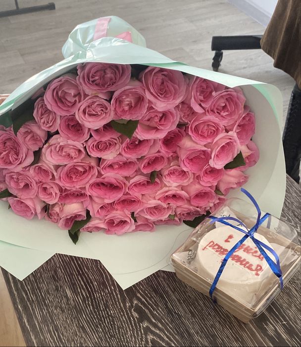 Букет 51штук свежая роза