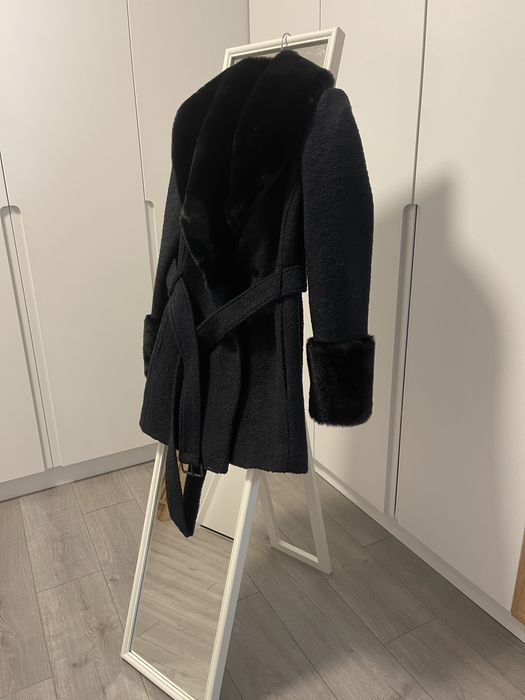 Palton Ted Baker albastru inchis, marimea 3, lana