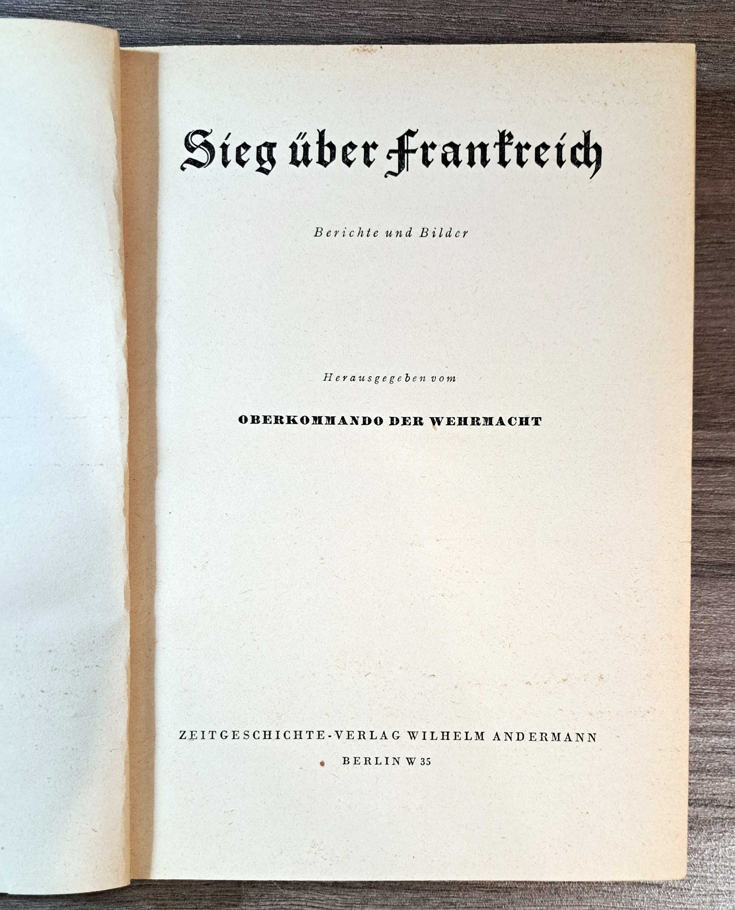 Sieg über Frankreich  (Victorie asupra Frantei) Carte germana an 1940