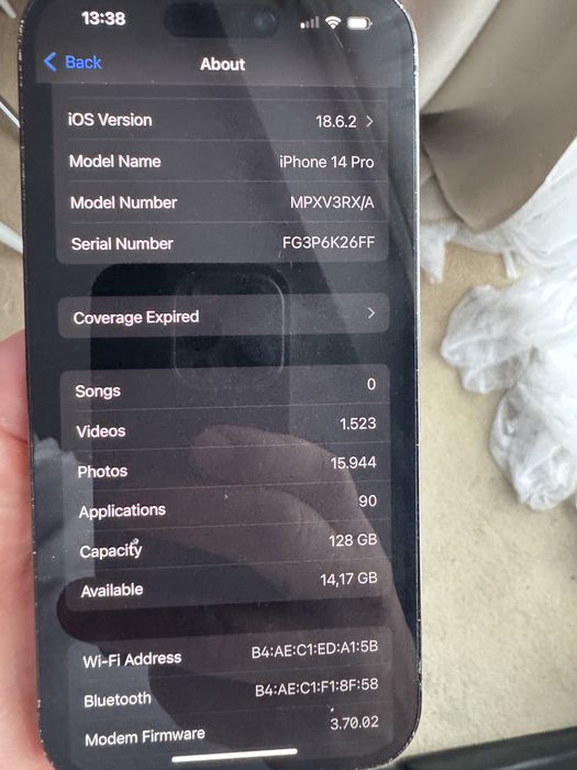 Iphone 14 pro 128 gb black