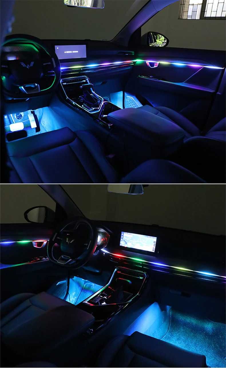 Lumină ambientală Interior acrilic LED RGB 6in1 cu APP si 7 Moduri