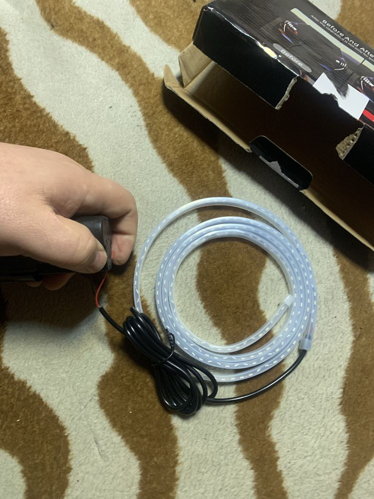 Banda led capota 150 cm +  lumini de zi drl si semnalizare