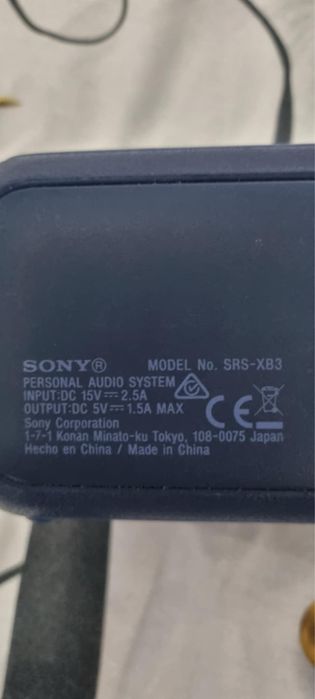 Boxa portabila Sony SRSXB3, Bluetooth, NFC, Wi-Fi, albastră,