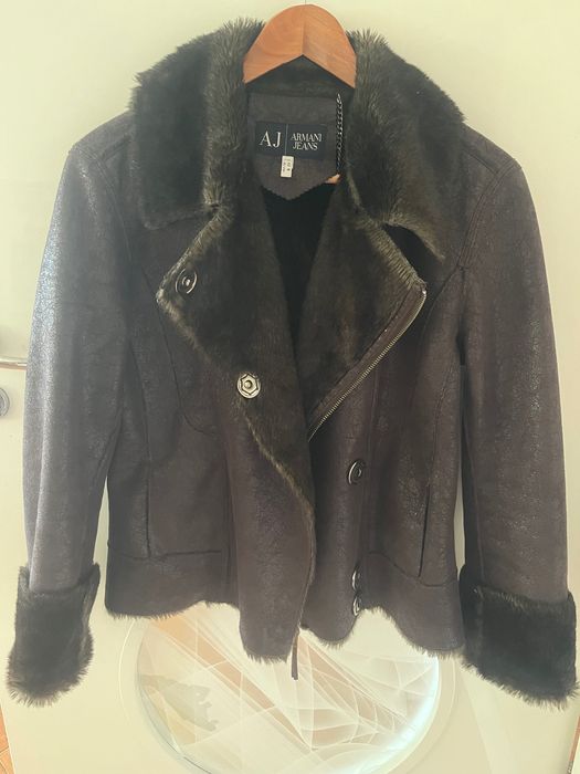 Кожух син кафяв камел