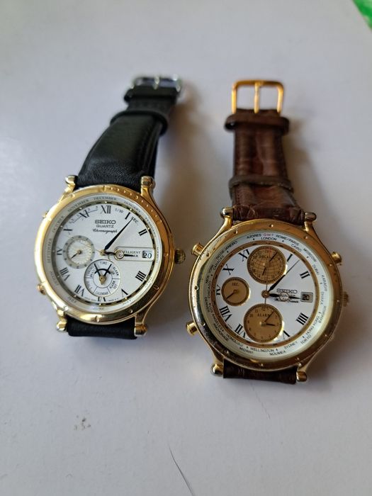 ceas Seiko 6m23 inteligent calendar și 5t52 world timer