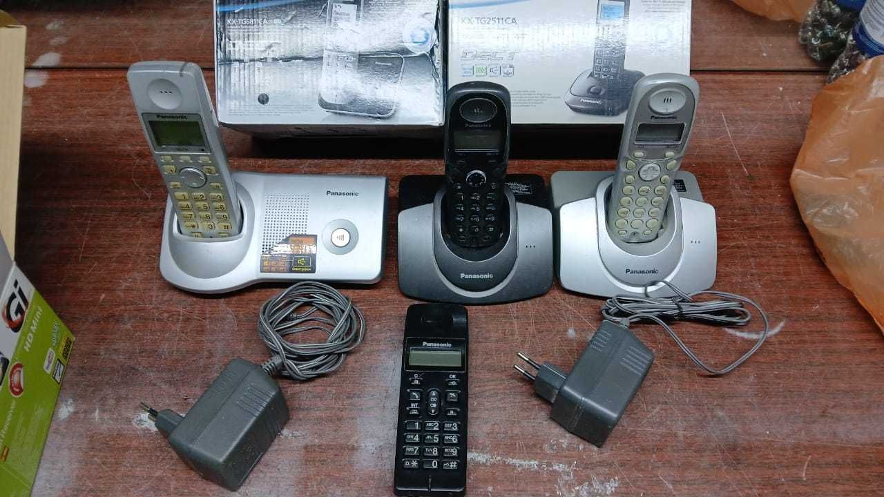 Радиотелефоны, рабочие и по запчастям, базы, блоки и трубки.
