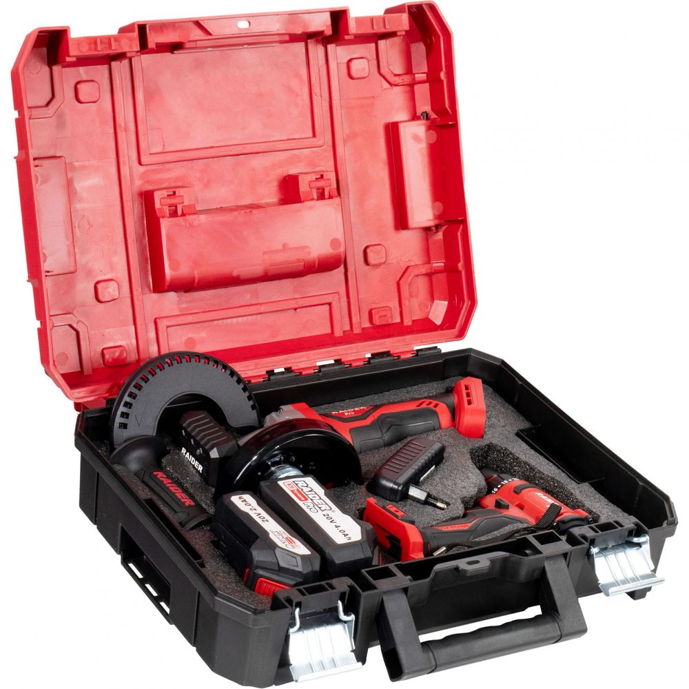 Акумулаторен комплект RAIDER винтоверт и ъглошлайф 20V