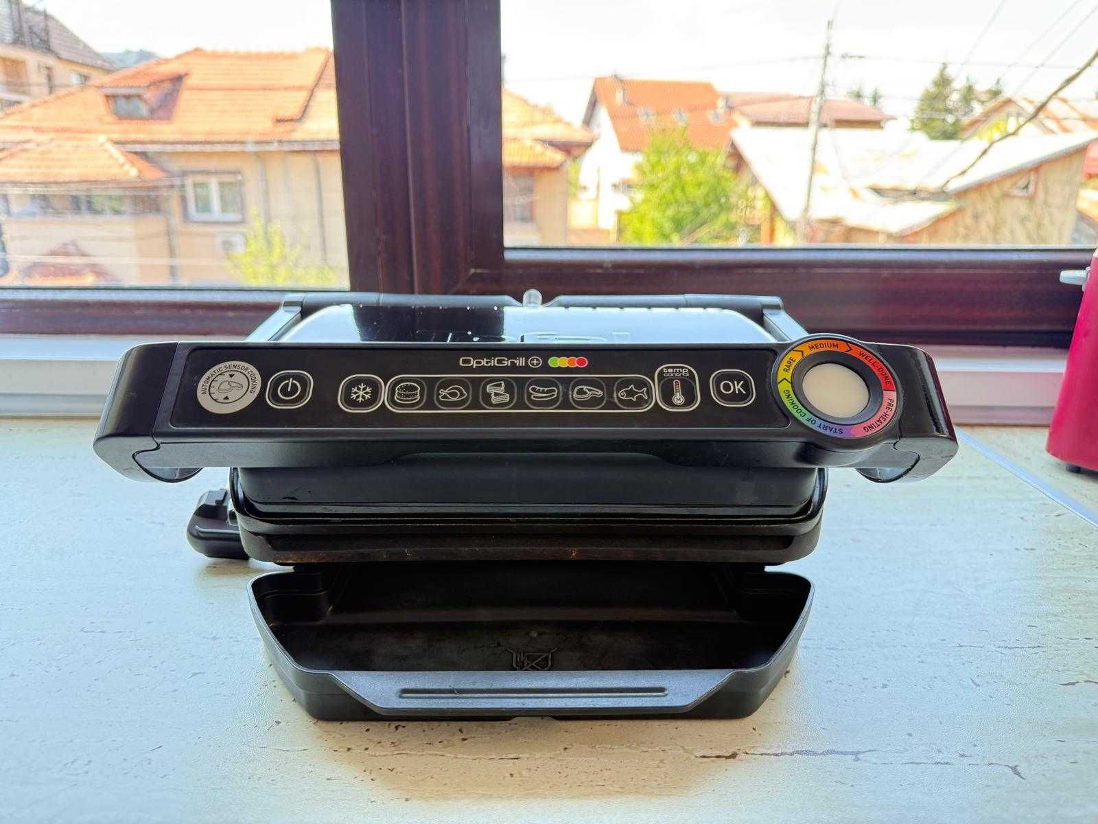 Gratar electric Tefal OptiGrill+ GC712834, 6 programe,impecabil ca nou