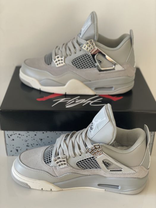 Air Joedan 4 Retro Frozen Moments Light Iron Ore Metalic Silver Grey