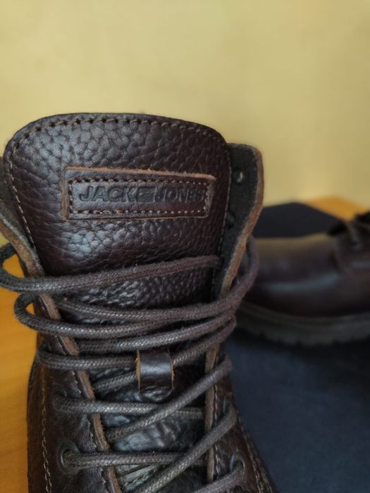 Ghete/bocanci  iarna Jack&Jones piele naturala 100%