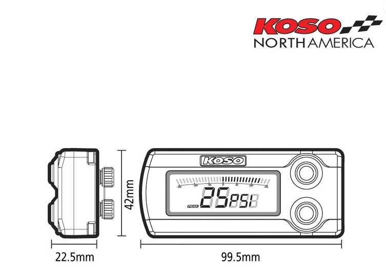 KOSO Boost Pressure  Meter Уред за BOOST Налягане TURBO X-1
