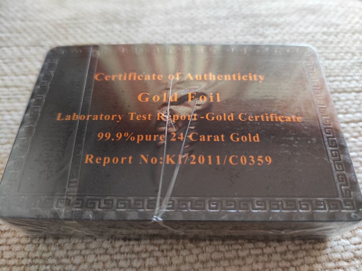 Pocker Cards Gold Foil