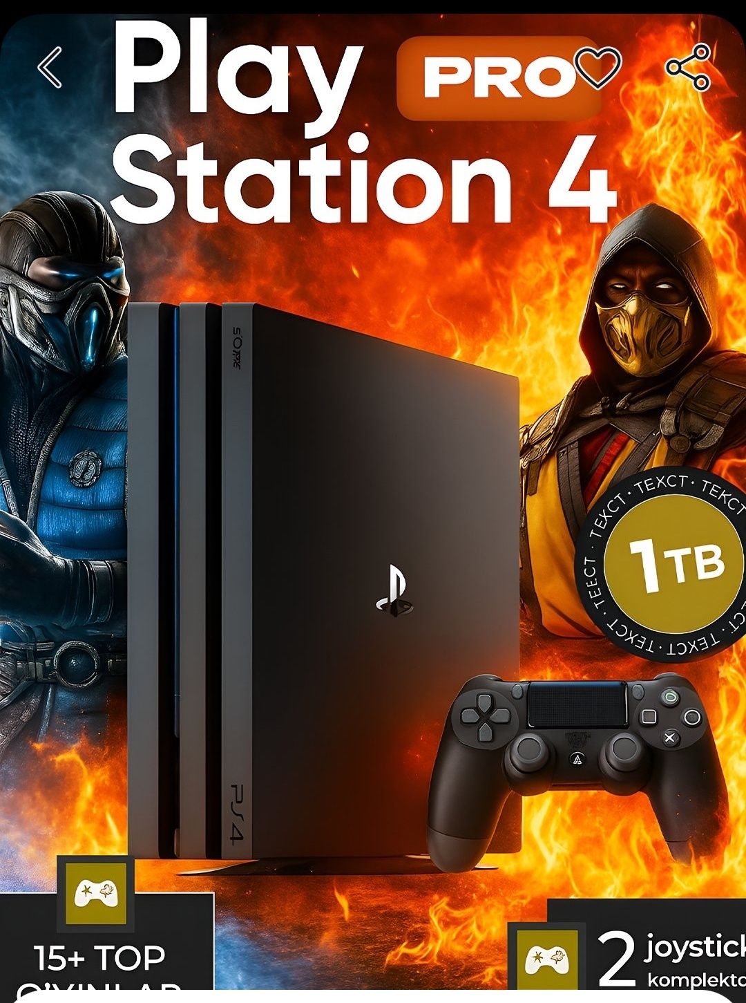 PS4 Pro 1 Tb 16 ta igra