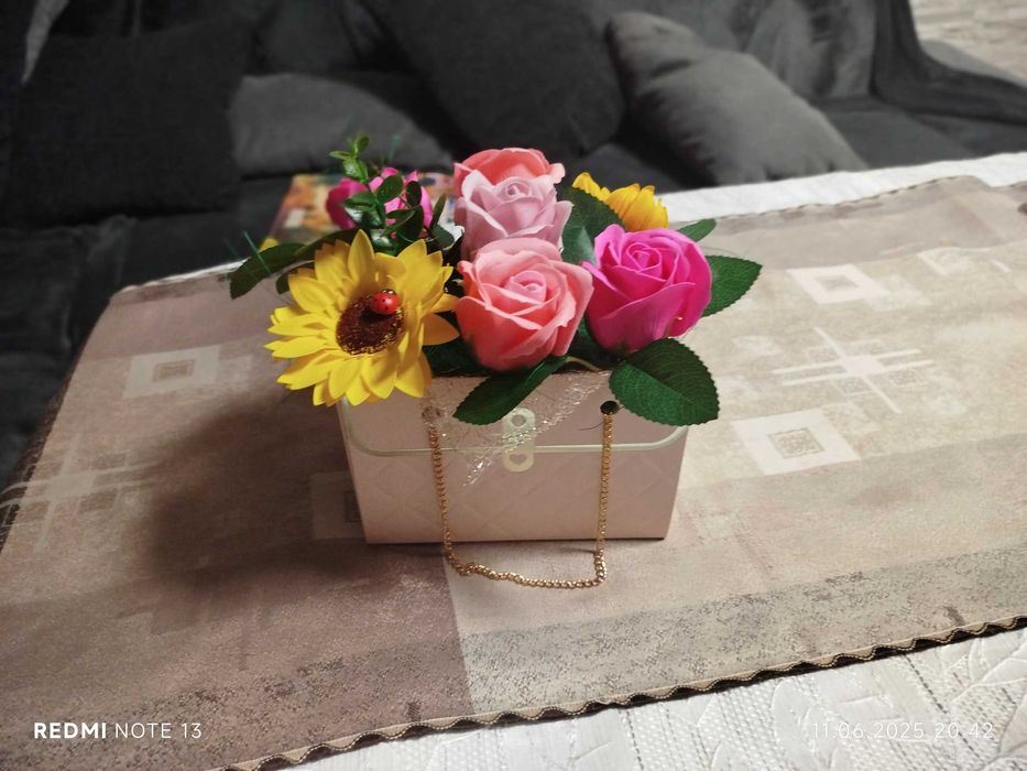 Букет от сапунени цветя