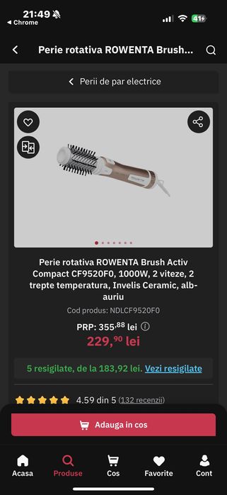 Perie rotativă Rowenta