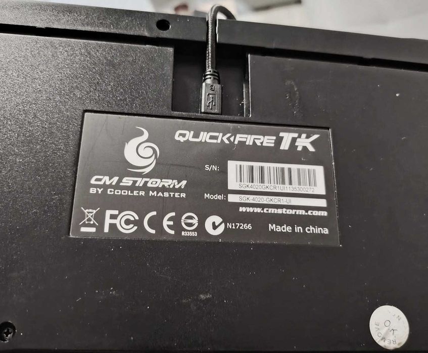 Геймърска механична клавиатура CM Storm Quick Fire TK Red