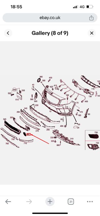 Capac grilã bar de protectie fată Mercedes-Benz GLA
