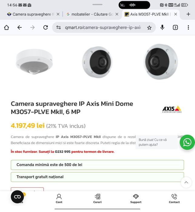 Camera de supraveghere AXIS M3057 PLVE