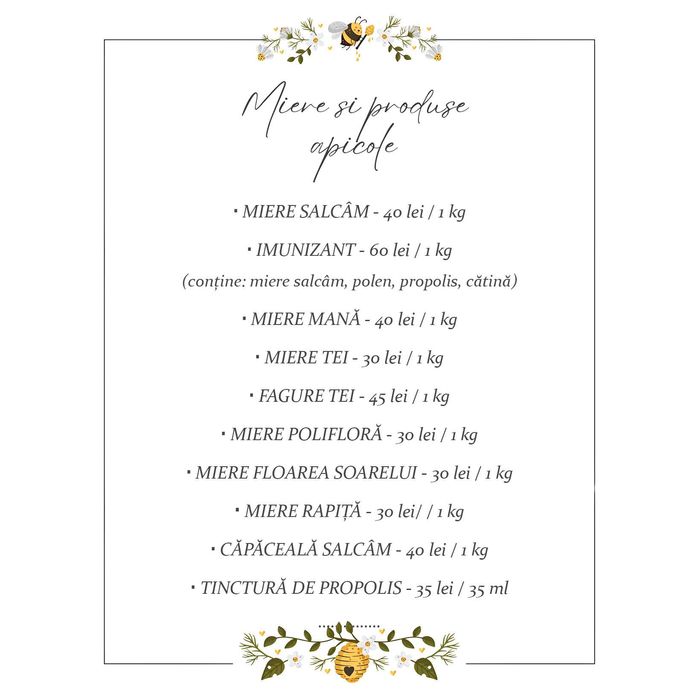 Vând miere de mană 100% naturală - 2025 - stupină proprie