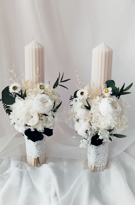 Buchete de mireasa & nașa cu flori și plante criogenate