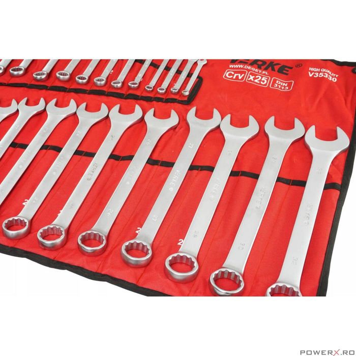 Set chei combinate, 6-32 mm, 25 piese, crom-vanadiu, Verke