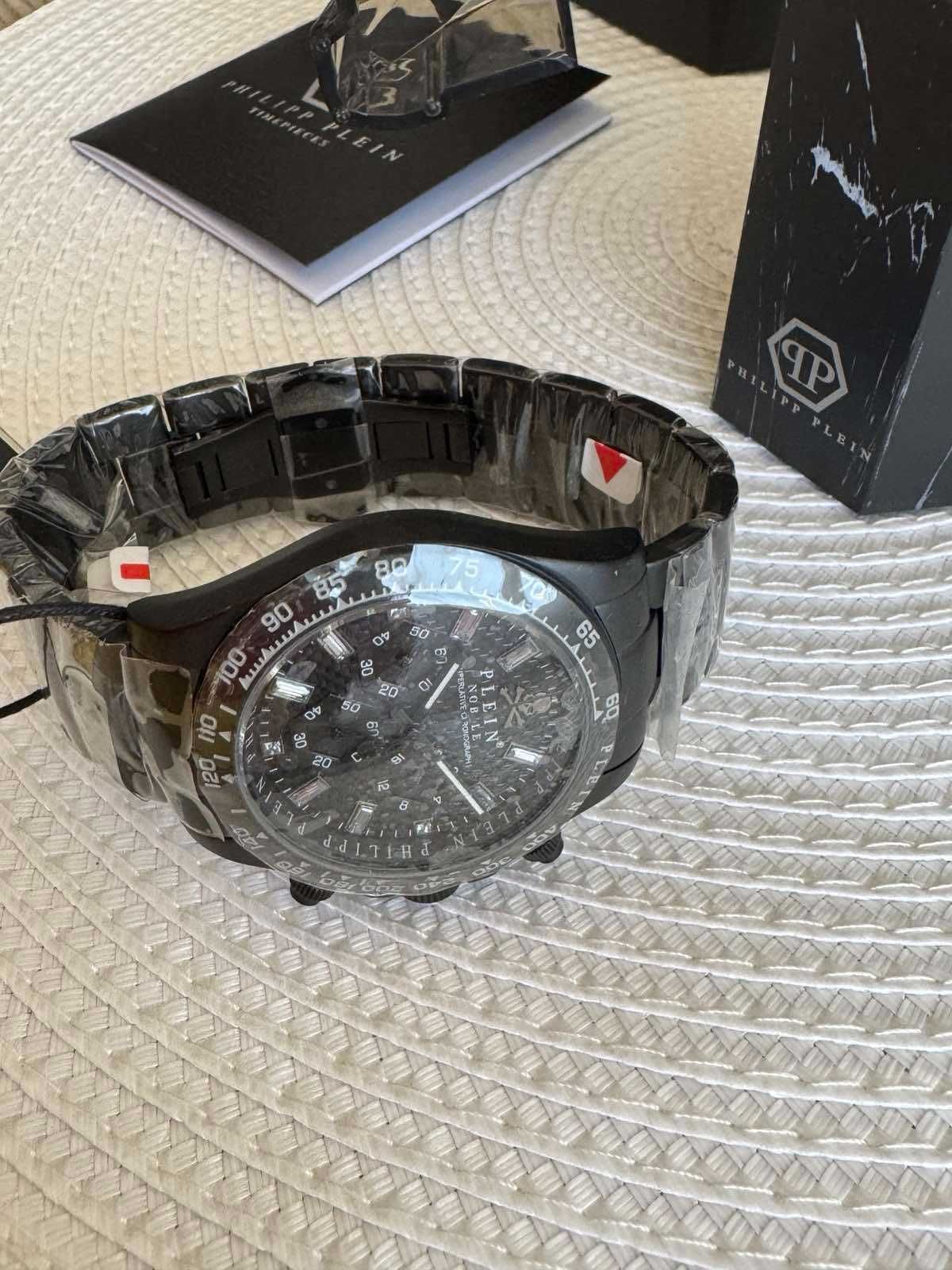 PHILIPP PLEIN Nobile Chronograph watch- черен часовник, IP покритие