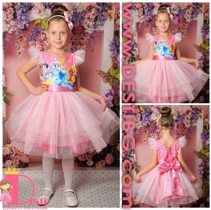 Детски рокли ТЕДИ-МОД  с Мики Маус, Мини Маус, Дисни Принцеси, БАРБИ