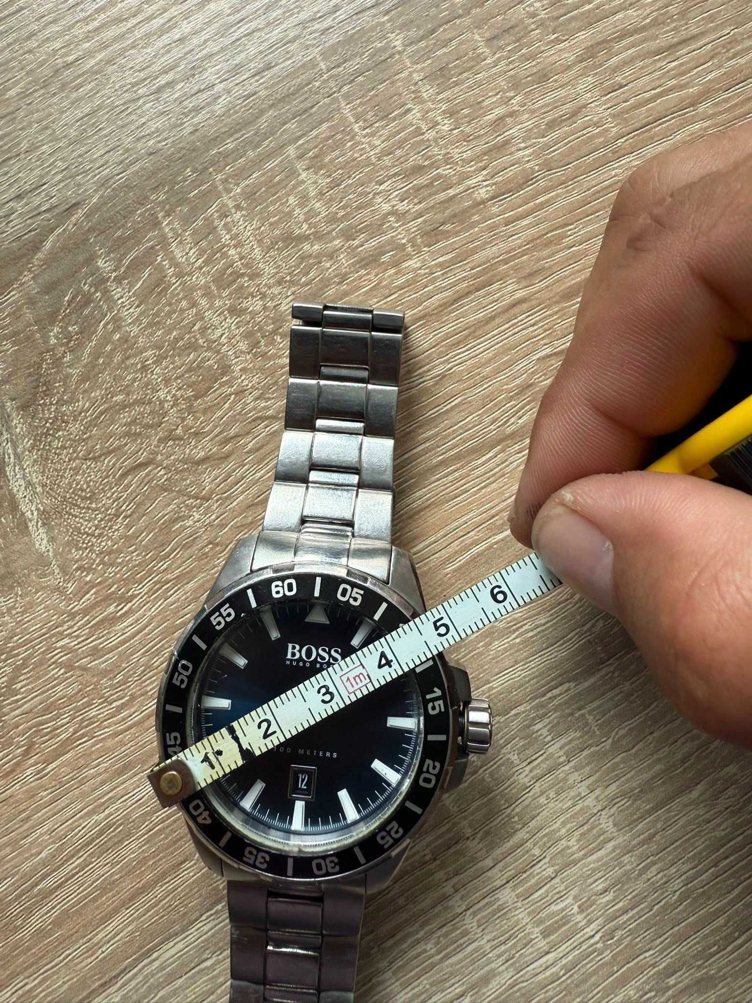мъжки метален часовник Hugo Boss  100 meters deep ocean  bracelet