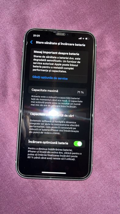 iPhone 11 green in stare impecabila