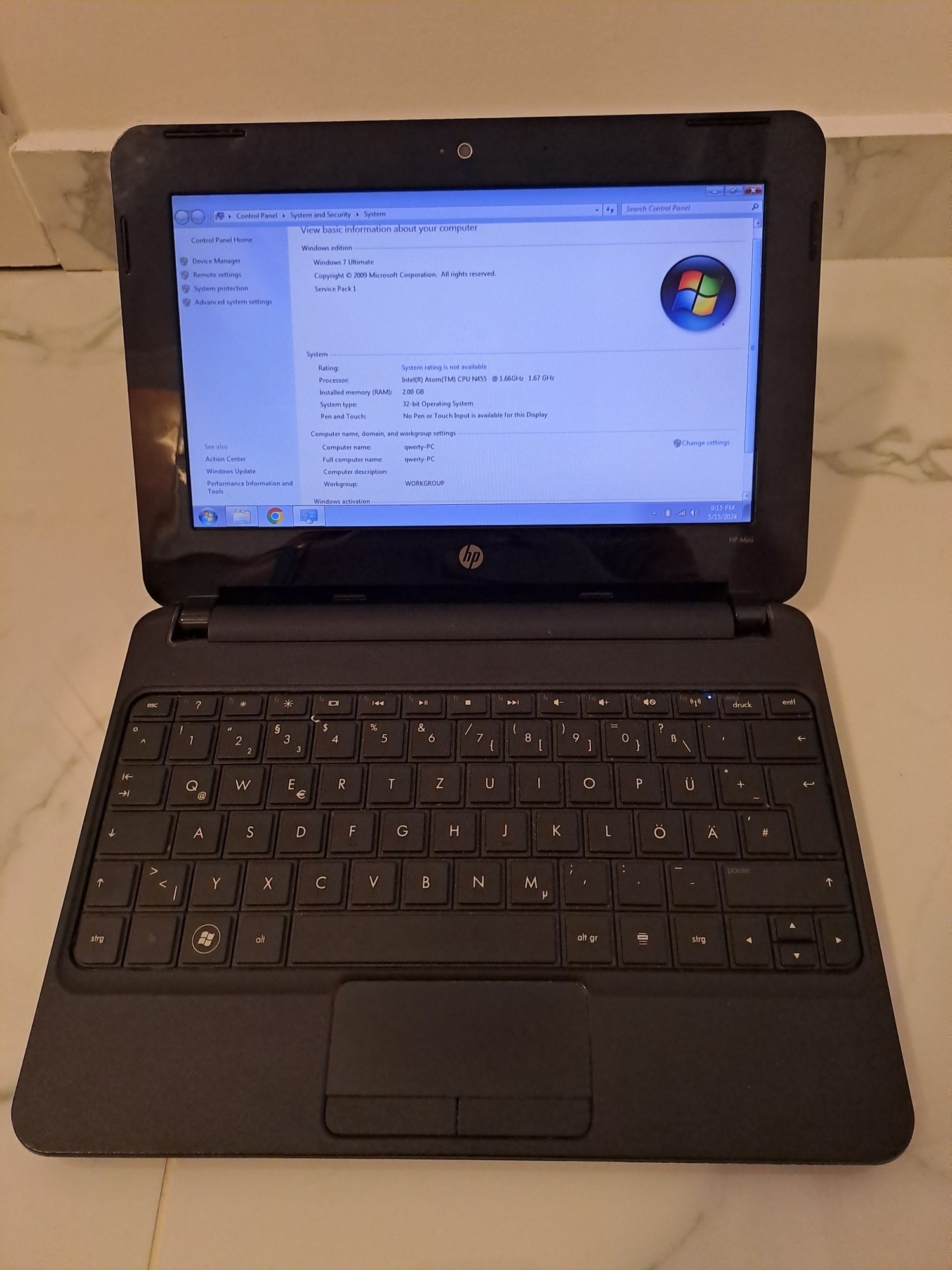 Vând laptop HP mini 110-3100