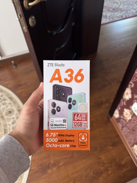 Новый смартфон a36 zte blade , не распичатан
