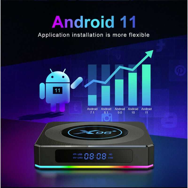 Тв бокс  X96-X4 Amlogic S905X4 5Ghz Dual WF Android 11.0 AV1 TV box