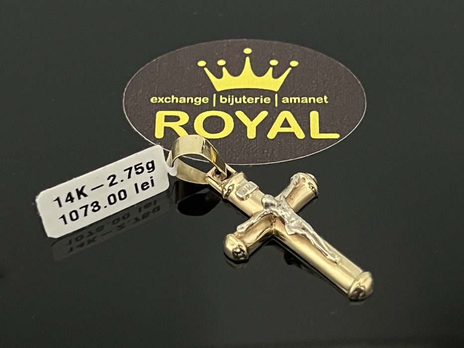 Bijuteria Royal CB : Pandantiv cruce aur 14k 2,75 grame