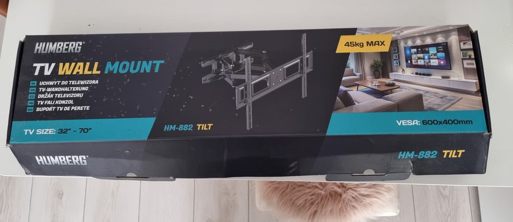 Suport TV de perete, brat reglabil, LCD / LED, 32 - 70 inch, Negru