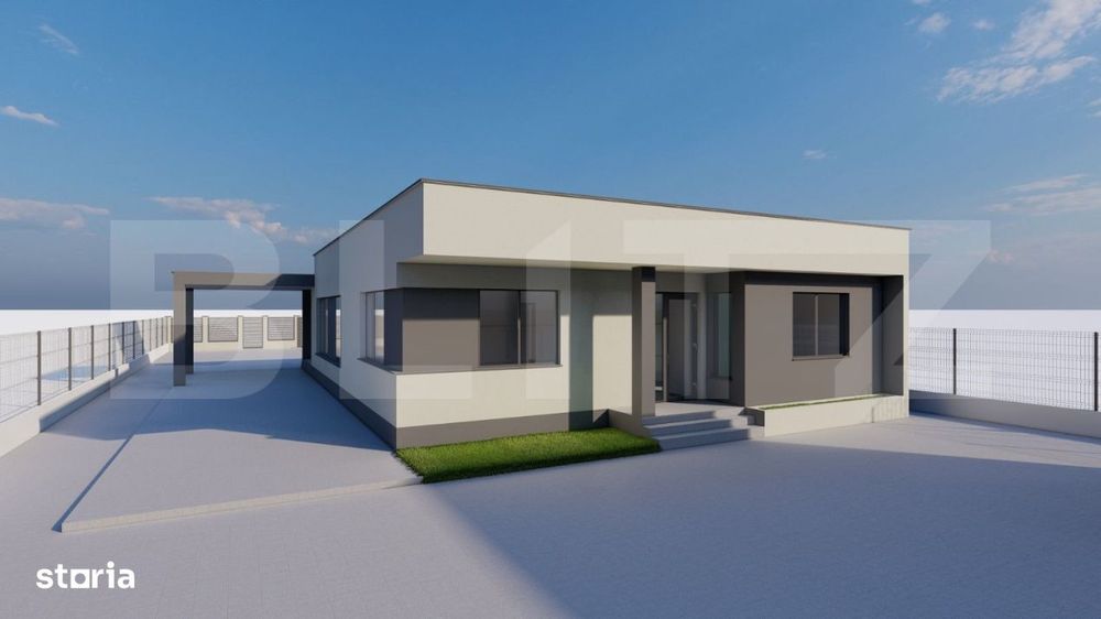 Casa la rosu cu 3 dormitoare,2 bai,141mp