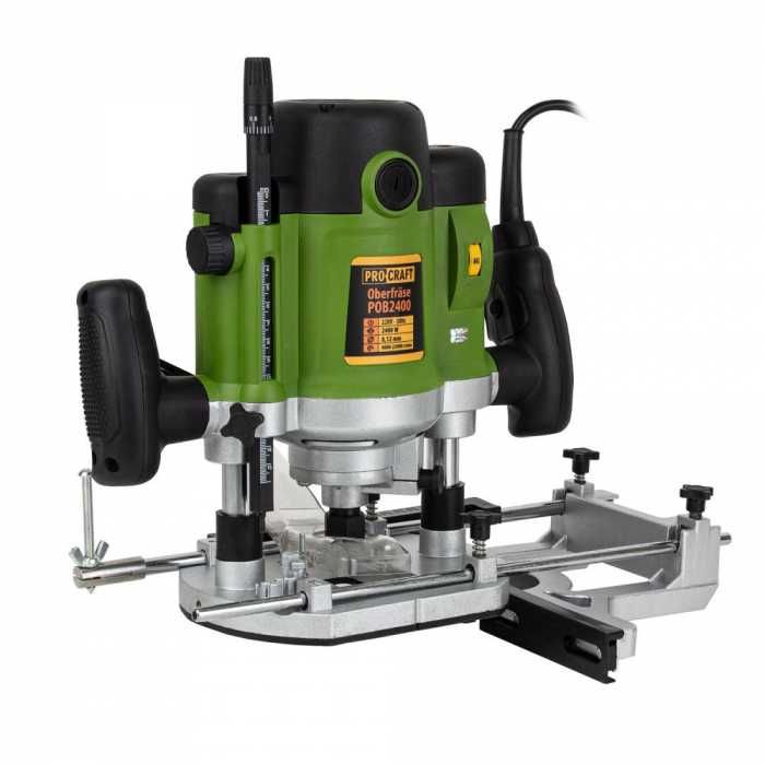 Freza lemn ProCraft POB 2400, 2000 W, 23000 Rpm cu set 12 freze 8/12