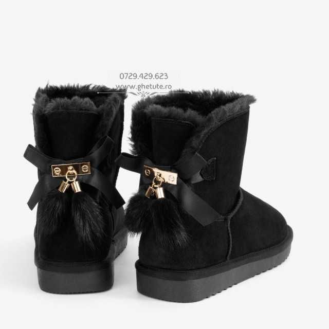 Ghete / cizme mini UGG -piele NATURALA, fluffy 35-40