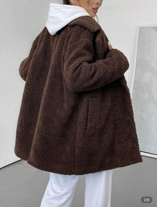 Кафяво палто Teddy bear с колан