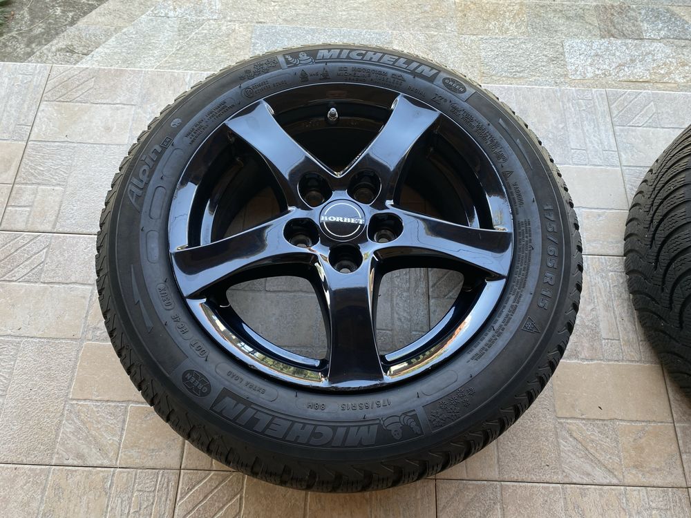 15" 5x112 Borbet Black Polished - Vw Audi Skoda Seat