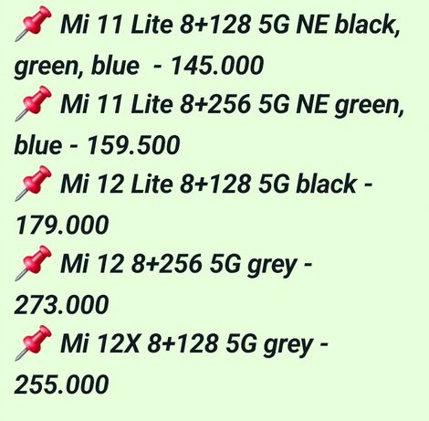 Xiaomi 12/12X mi 11 Lite Poco M5 X4 Note 10/11