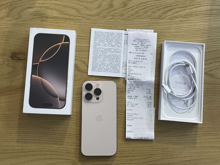 Бартер  iPhone 16 pro 128 desert 91% гаранционен