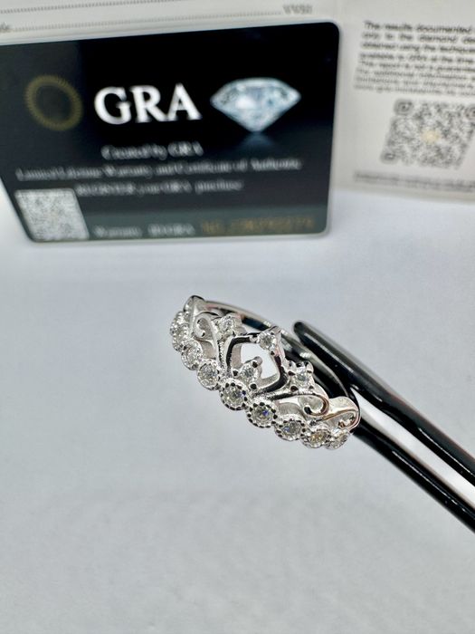 Сребърен пръстен с мойсанит (Диамант) 1.3 карата