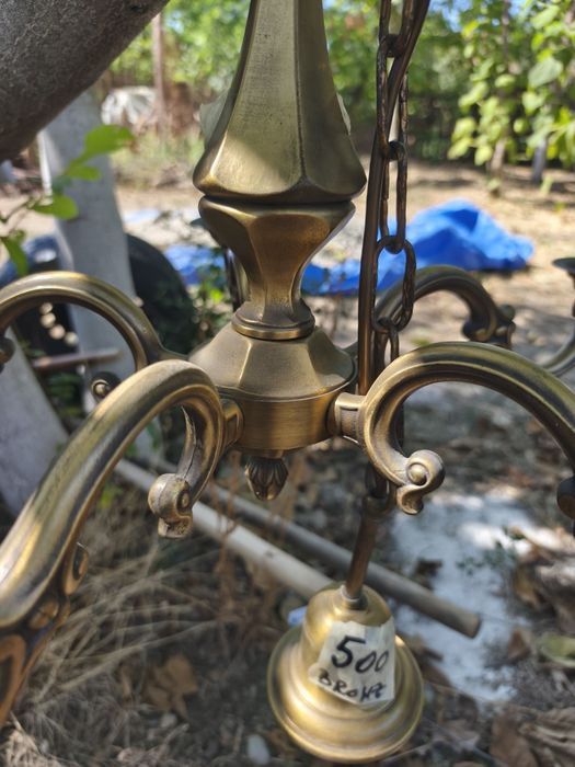 Candelabru bronz masiv , 4 brate