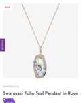 Rose-gold Plated Folio Crystal Pendant