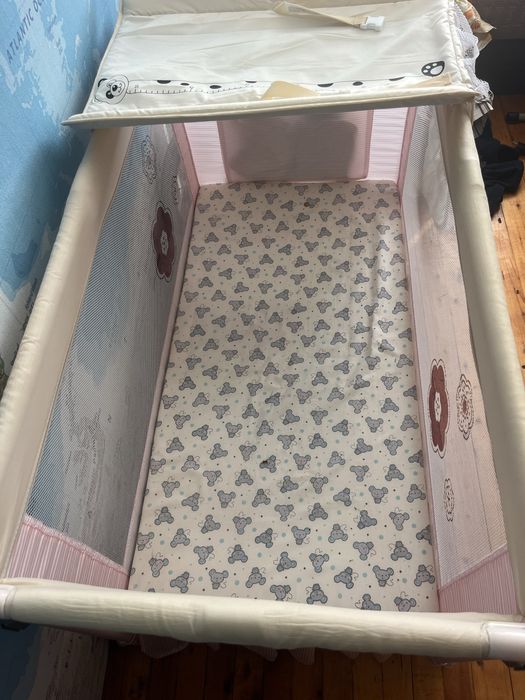 Детска сгъваема кошара с балдахин Чиполино Сахара