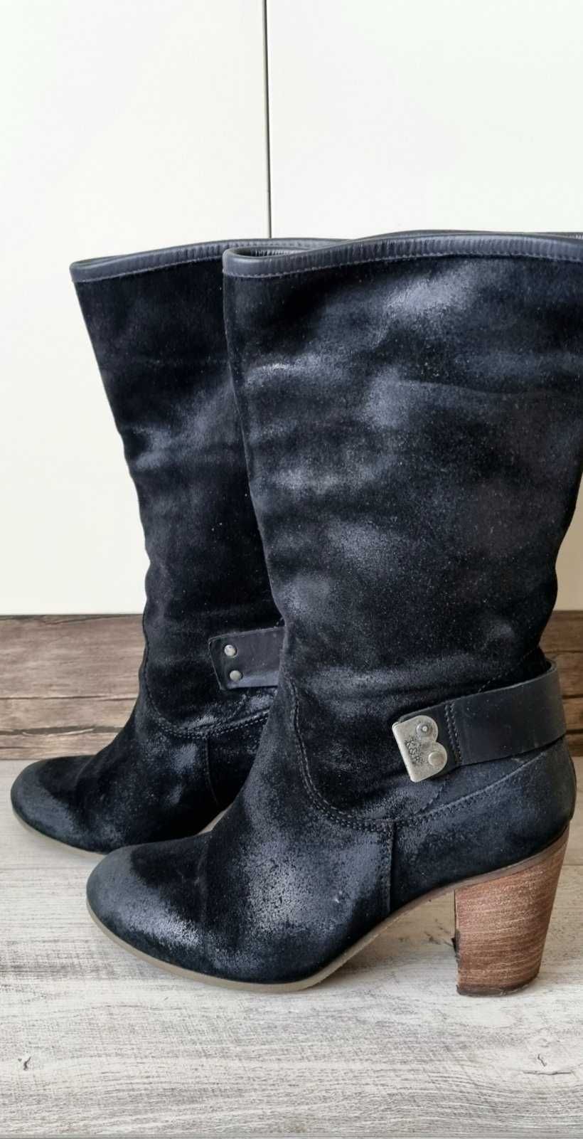 Черни ботуши от естествена кожа GiAnni