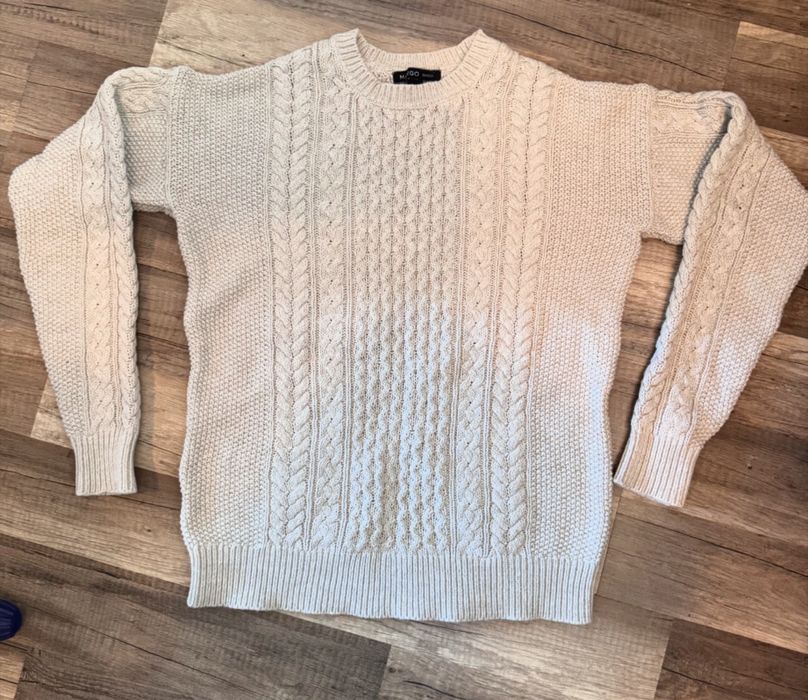 Pulover/bluza/swetear tricotat, bej,  Mango, S